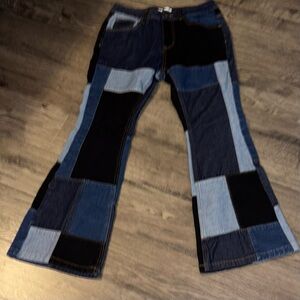 LDNINE Patchwork Flare Jeans